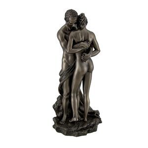 The Lovers Bronze Finished Loving Touching Couple  Statue